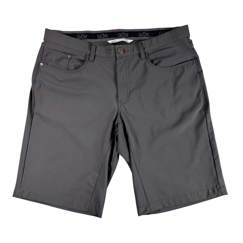 QOR Shorts Size 36 Gray Performance Stretch Athletic Hiking Outdoor Sports